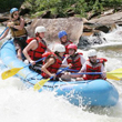 An image of kids rafting at an Alabama Summer Camp